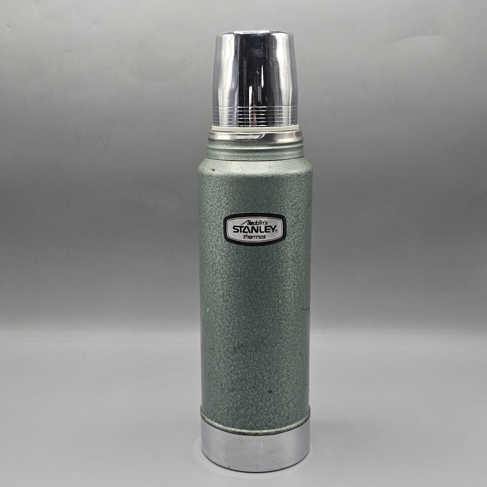 Vintage Aladdin Stanley A-944DH Quart Stainless Thermos USA 14" Handle‎
